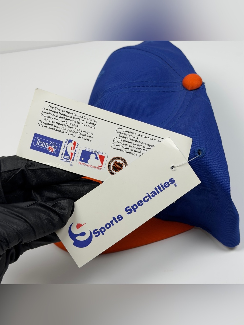 Vtg Denver Broncos Sports Specialties Snapback Hat 90s The Twill Script NWT Blue - Picture 12 of 12